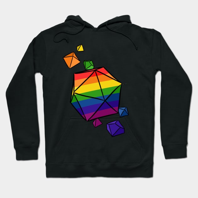 Pride Flag Dice Hoodie by Blizardstar